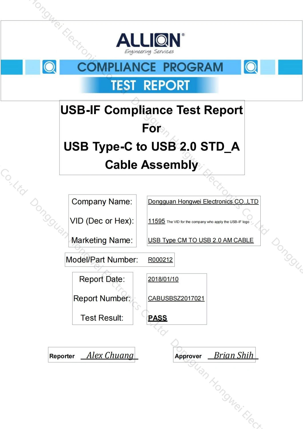 Tid USB-If CE Certified Mobile Phone Computer Fast Charging Data USB Type C Cable