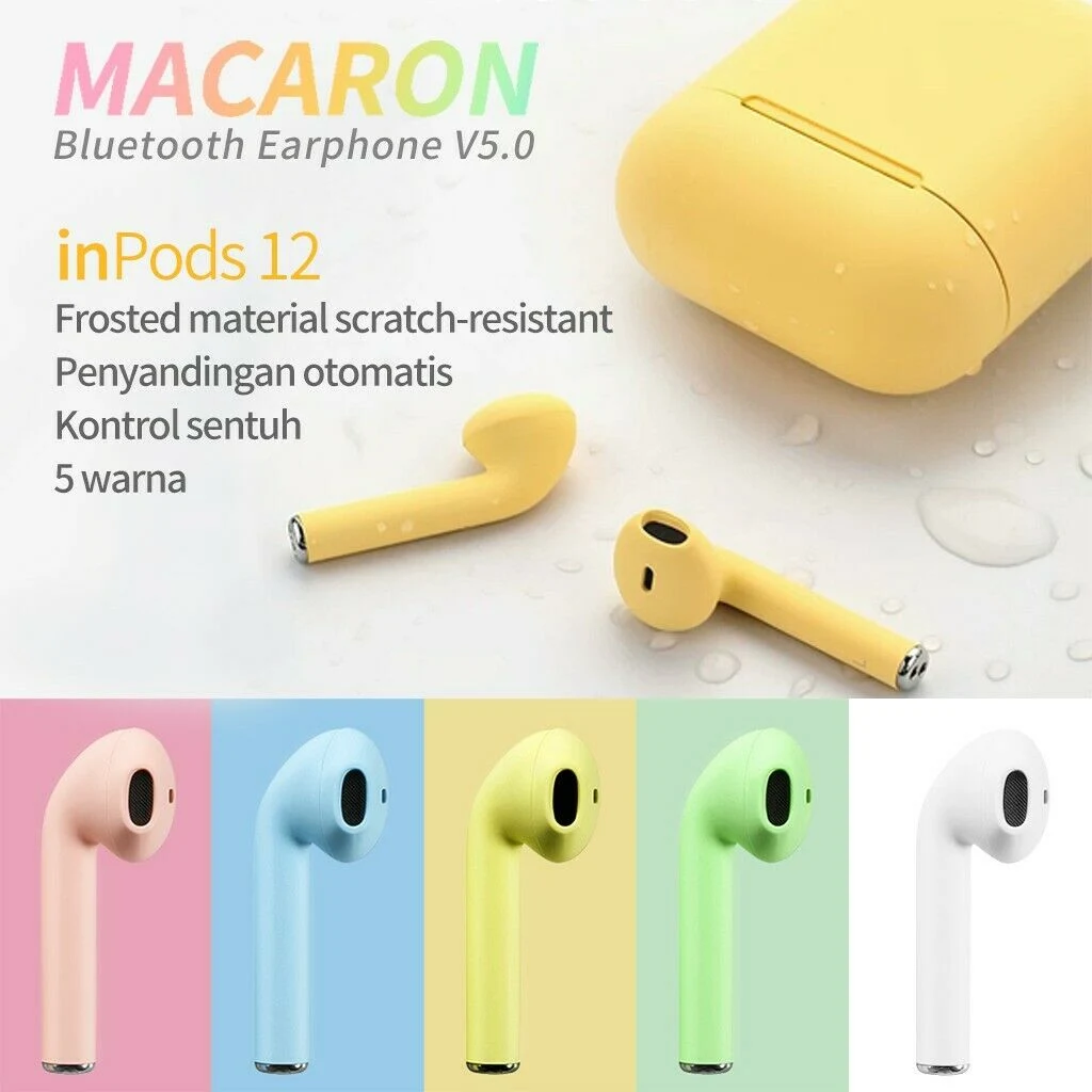 Bluetooth Earphone Inpods 12 5.0 Tws I12 Earbuds