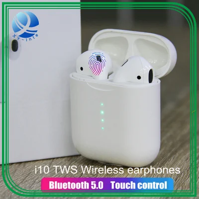 I10 Tws ワイヤレス Bluetooth ヘッドフォン 3D タッチ コントロール ヘッドセット サラウンド サウンド 充電ケース付き iPhone Android 電話用